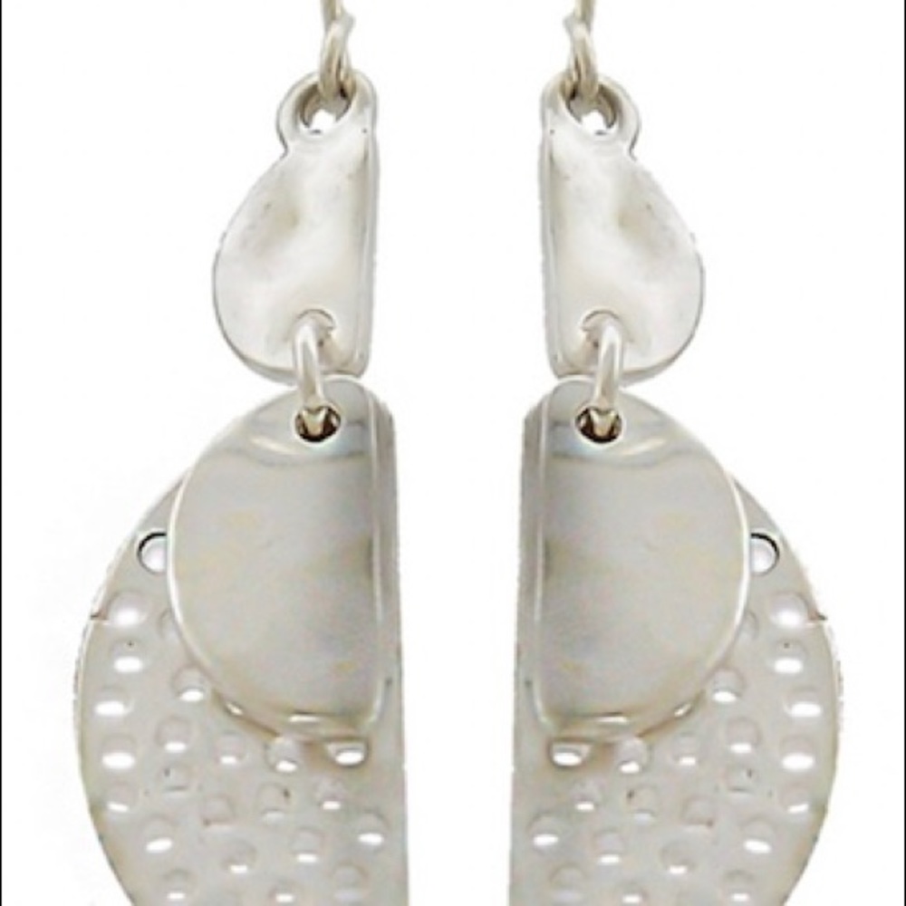 NEW Dangle SilverTone fish Hook Earrings